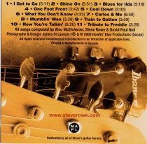 Steve Rowe Front Rowe Center CD Back Cover