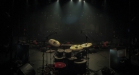 View from behind drumkit